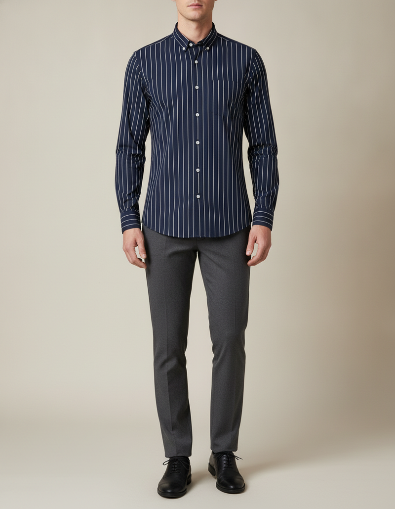 Striped Button-Down Shirt — product shot