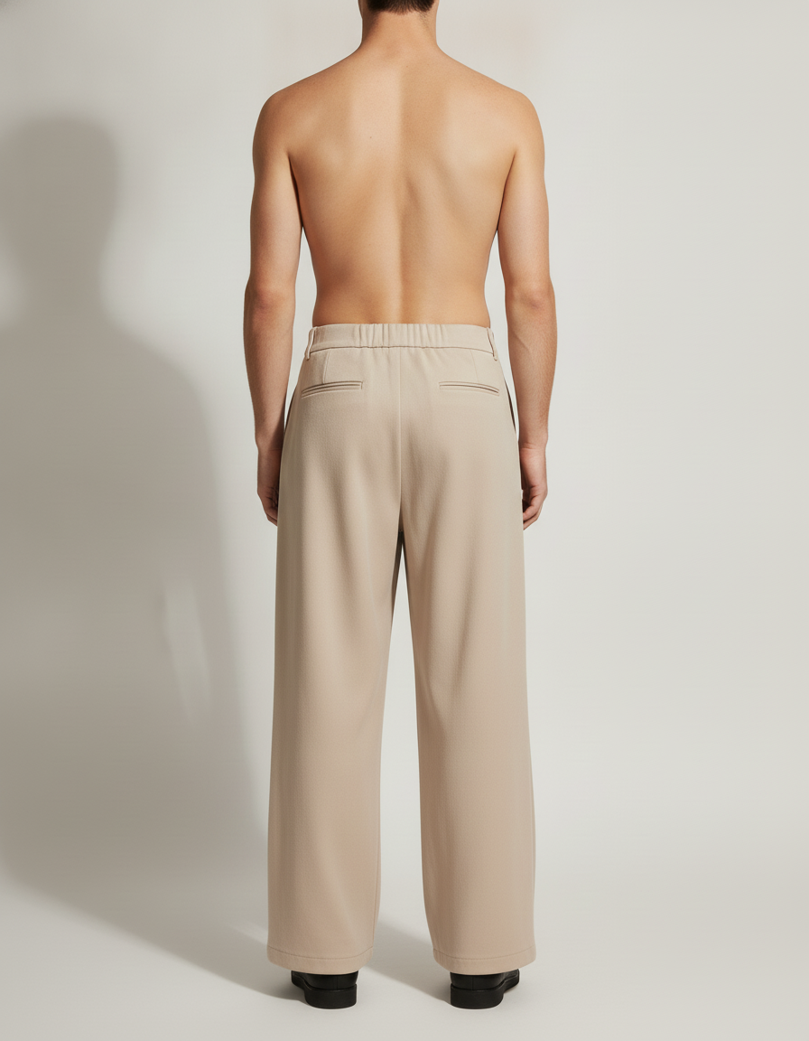 Relaxed Straight Trousers — back view